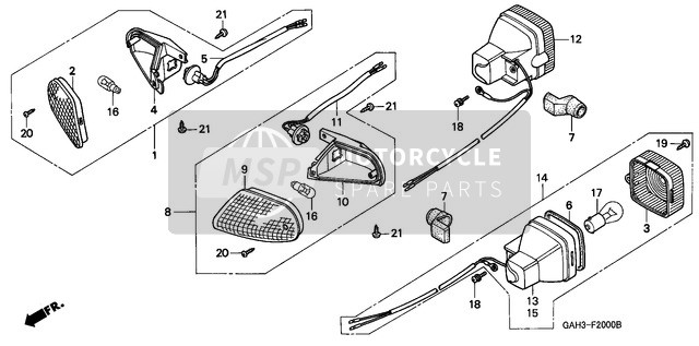 Honda SK50M 2000 Winker für ein 2000 Honda SK50M